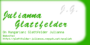 julianna glattfelder business card